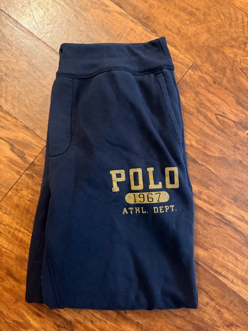 Polo Ralph Lauren Men's Navy Logo Fleece Lined Jogger Pants Sz M